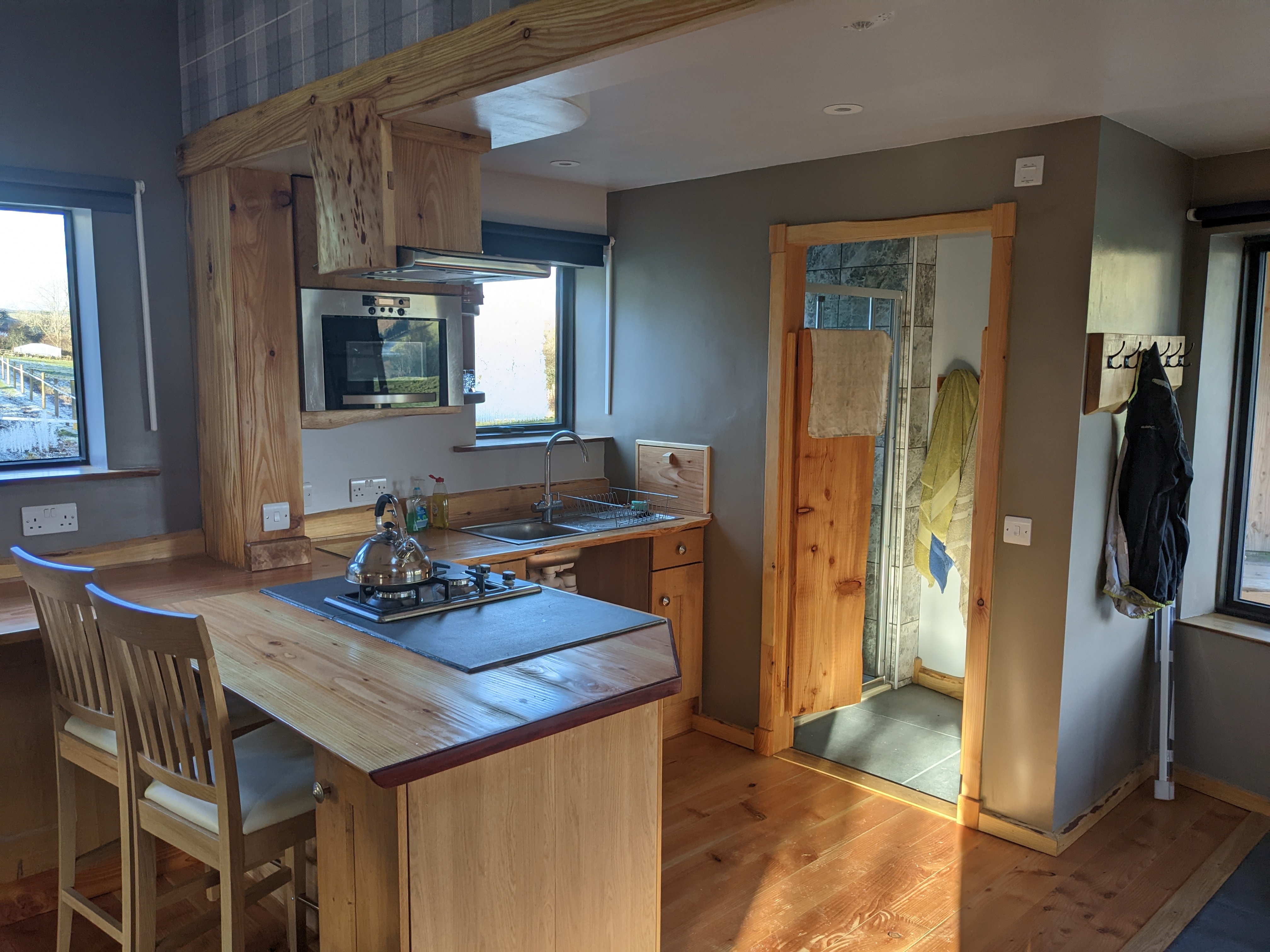 Kitchen to Shower area